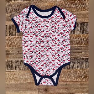 Vineyard Vines Whale Print Bodysuit - Navy and Red